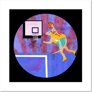 Basketball Kangaroo Posters and Art